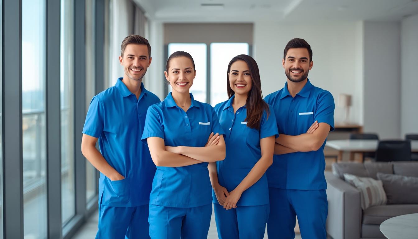 Professional cleaning team in Dubai